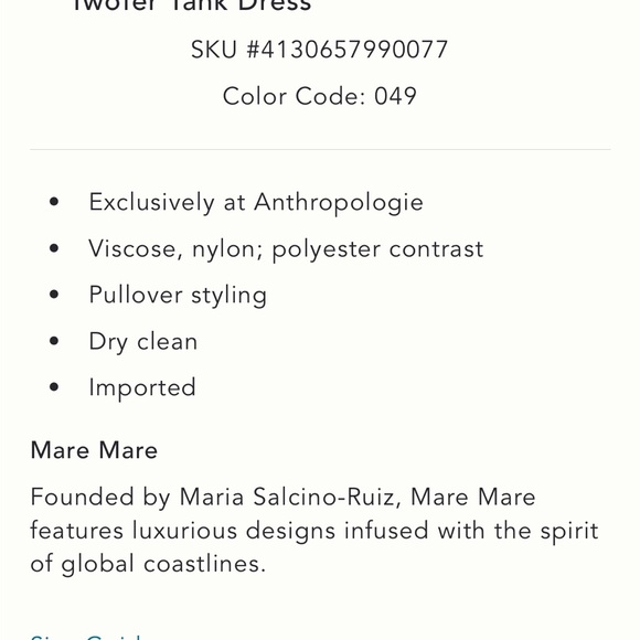 NWT Mare Mare L Knit Slip Tank Dress Anthropologie - Picture 4 of 6